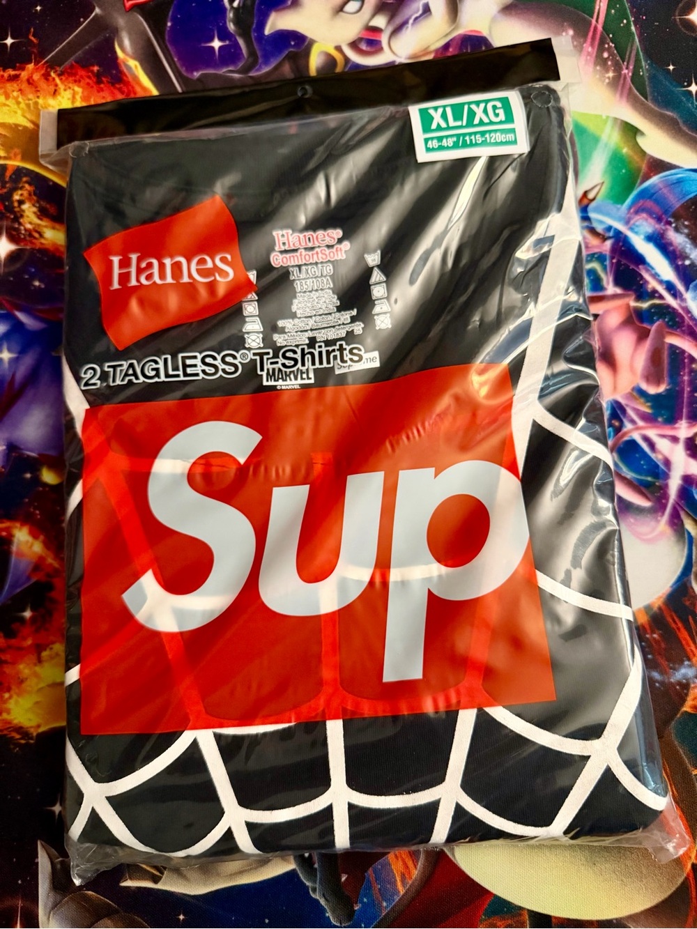 Supreme Hanes Spider-Man Tagless Tees 2 Pack size XL Black